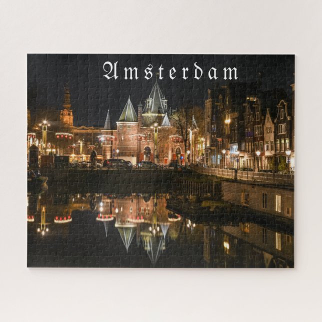 Amsterdam by night, Christmas time 2021 Jigsaw Puz Jigsaw Puzzle (Horizontal)