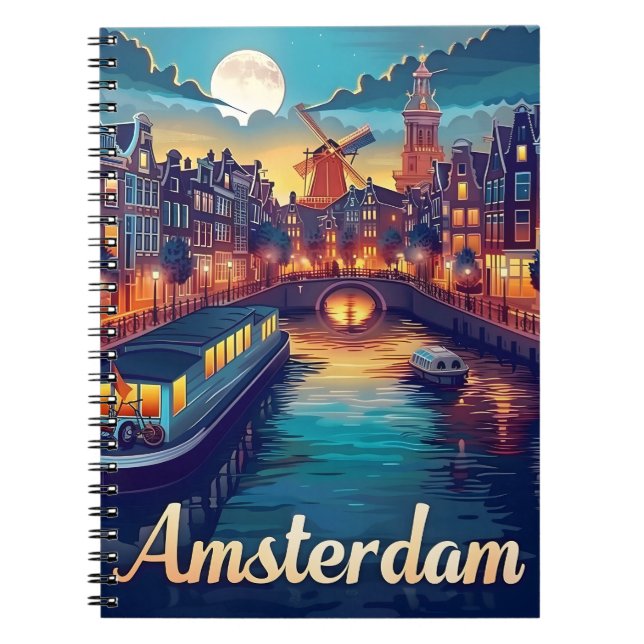 Amsterdam by Night Notebook (Front)