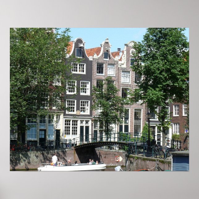 Amsterdam Canal Brouwersgracht Poster (Front)