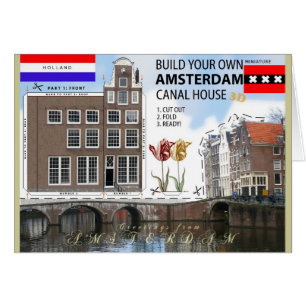 Amsterdam Canal House Cut and Fold Photo Card