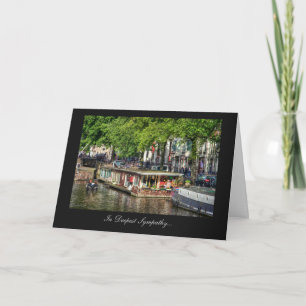 Amsterdam Canal Houseboat - In Deepest Sympathy Card