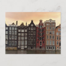 Amsterdam Canal Houses at Sunset