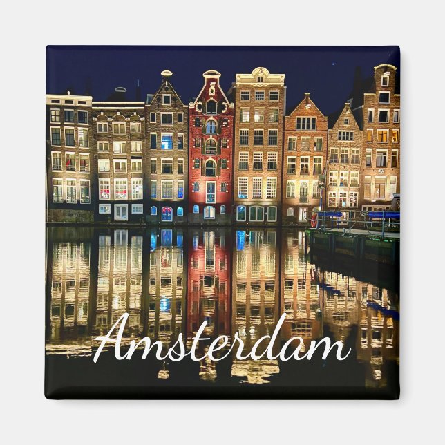 Amsterdam canal houses magnet (Front)