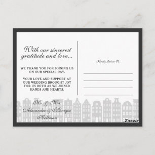 Amsterdam Canal Houses Thank You Photos Collage Postcard