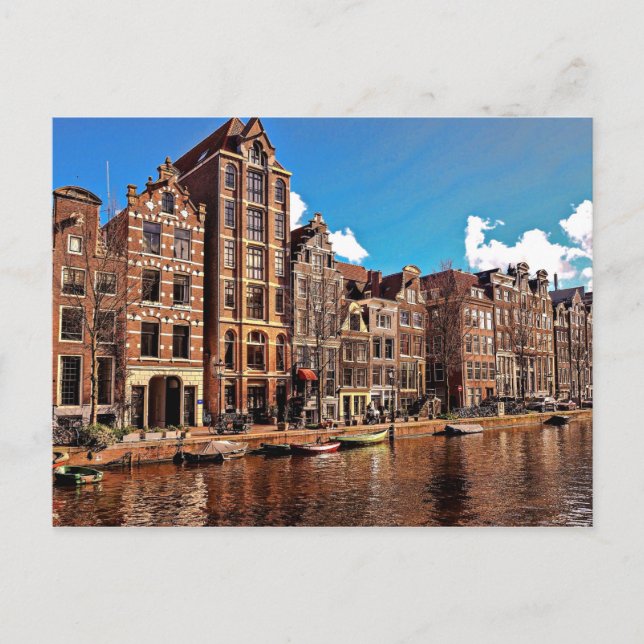 Amsterdam canal, Old Town Postcard (Front)