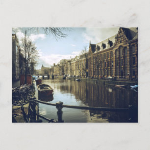 Amsterdam Canal   Postcard