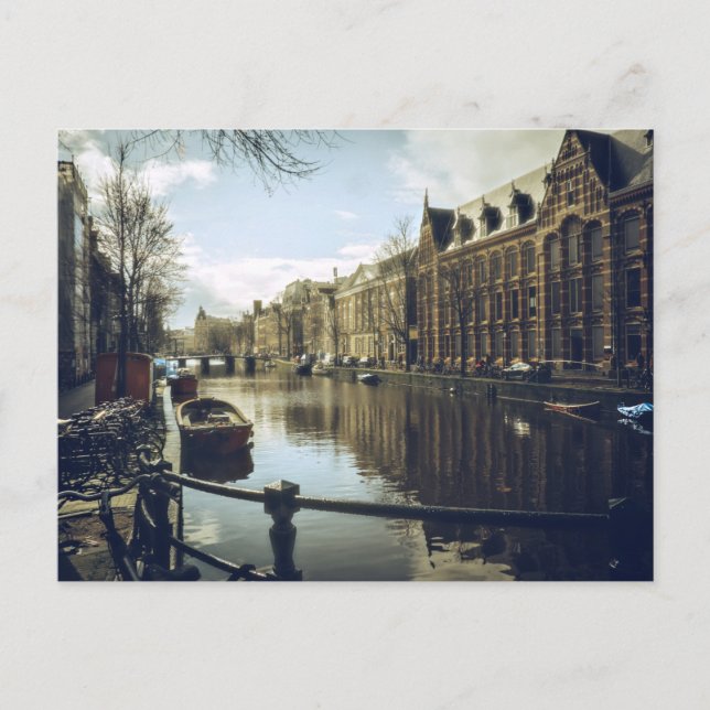 Amsterdam Canal   Postcard (Front)