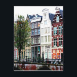 Amsterdam Canal Rainy Spring Day Postcard<br><div class="desc">Hello! Hope you like this photo I took! Feel free to add your own text and check my shops for more!</div>