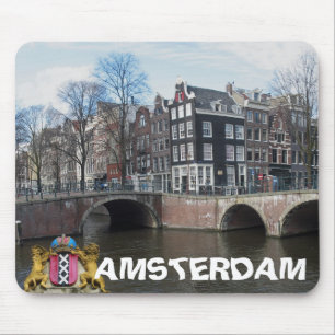 Amsterdam Canals & Bridges Photo Mousepad