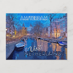 Amsterdam, carte postale de la collection Visite..