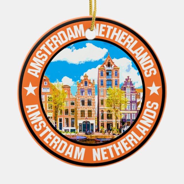 Amsterdam                                          ceramic ornament (Front)