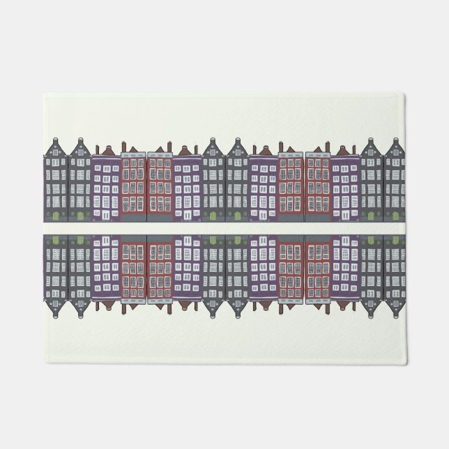 Amsterdam City Art Architecture Illustration Doormat (Front)