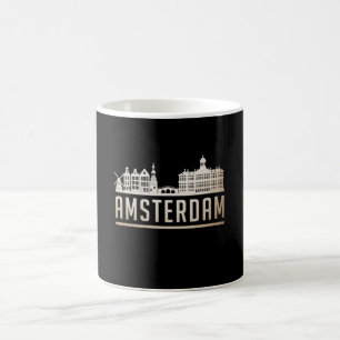Amsterdam City Cityscape Skyline Funny Gift Idea Coffee Mug