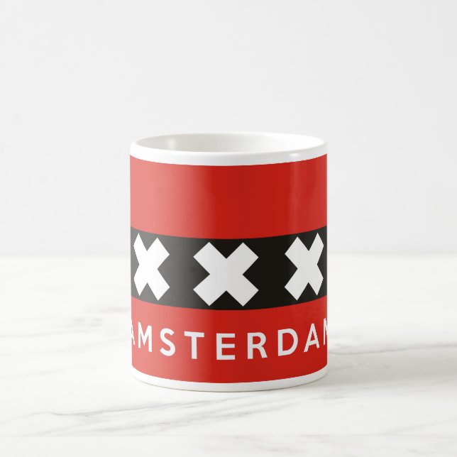amsterdam city flag netherlands country name text coffee mug (Center)