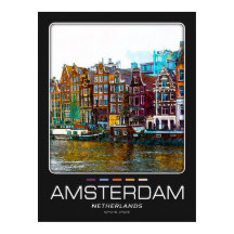 Amsterdam City Poster