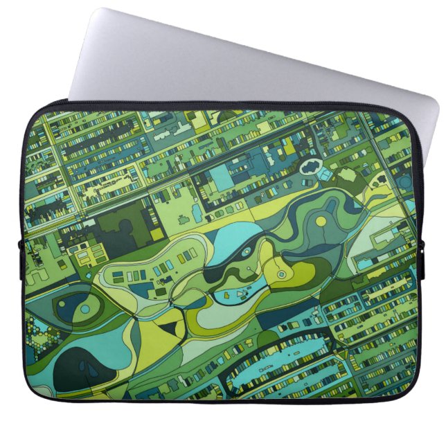 Amsterdam City Structure Map Laptop Sleeve (Front)