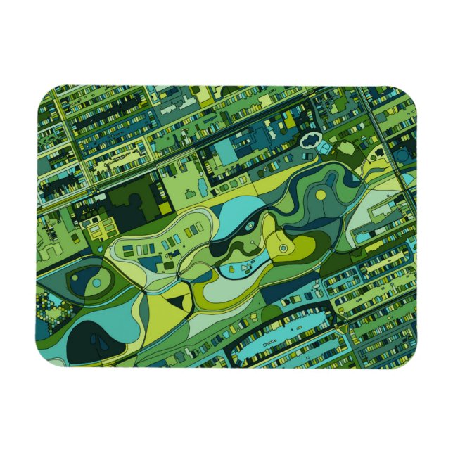 Amsterdam City Structure Map Magnet (Horizontal)