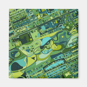 Amsterdam City Structure Map Magnet