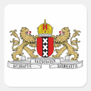 Amsterdam Coat of Arms Square Sticker