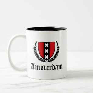 Amsterdam Crest Two-Tone Coffee Mug