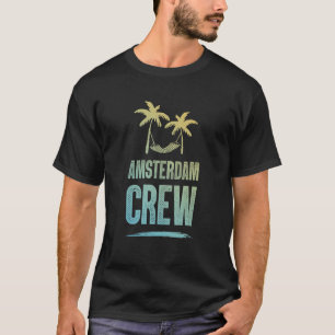Amsterdam Crew Colorful Vacation Team T-Shirt