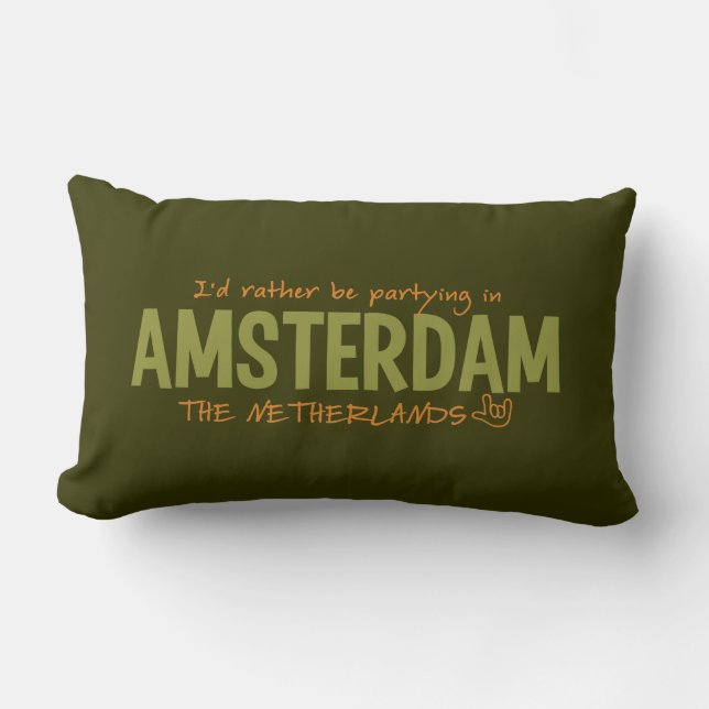 AMSTERDAM custom colour throw pillow (Front)