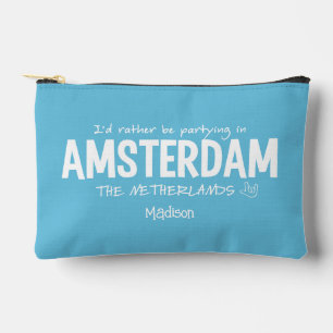AMSTERDAM custom name & colour Accessory Pouch