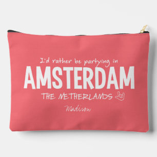 AMSTERDAM custom name & colour Accessory Pouch