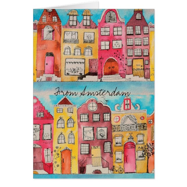 Amsterdam dans la carte d'amour (Devant)