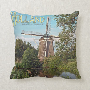 Amsterdam - De 1100 Roe Windmill Throw Pillow
