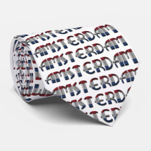 Amsterdam Dutch Flag Colours Netherlands Tie
