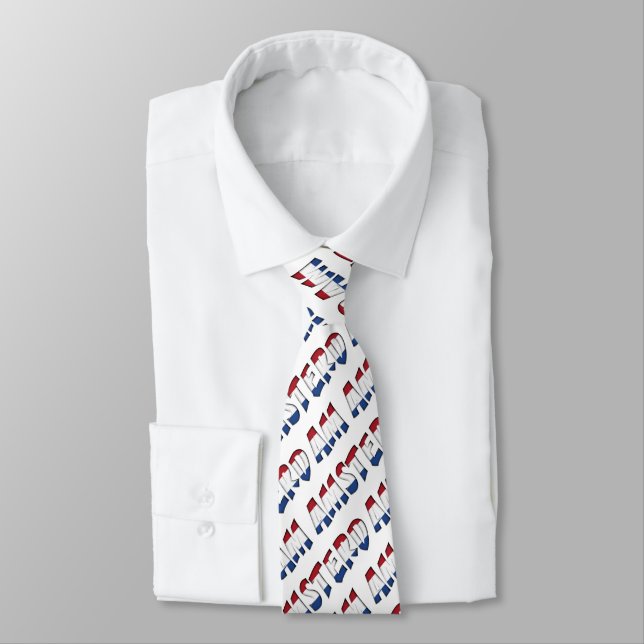 Amsterdam Dutch Flag Colours The Netherlands Tie (Tied)