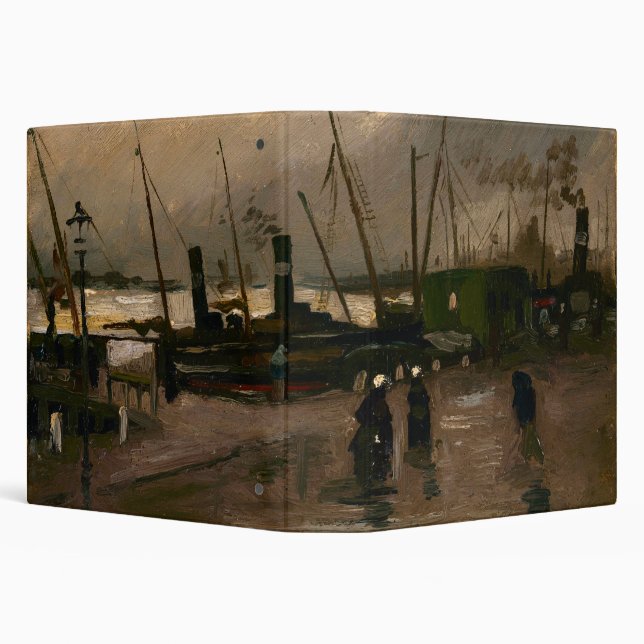 Amsterdam Fishermen's Harbour Storm by Vincent Gog Binder (Background)
