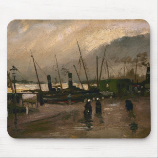Amsterdam Fishermen's Harbour Storm by Vincent Gog Mouse Pad