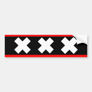 Amsterdam flag bumper sticker