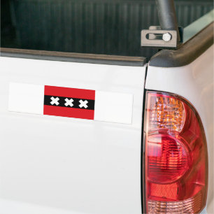 Amsterdam Flag Bumper Sticker