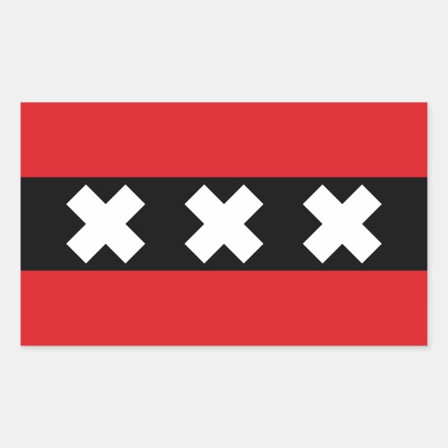Amsterdam Flag Sticker (Front)
