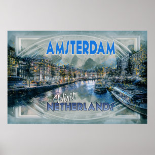 Amsterdam, from the "Visit..." Poster