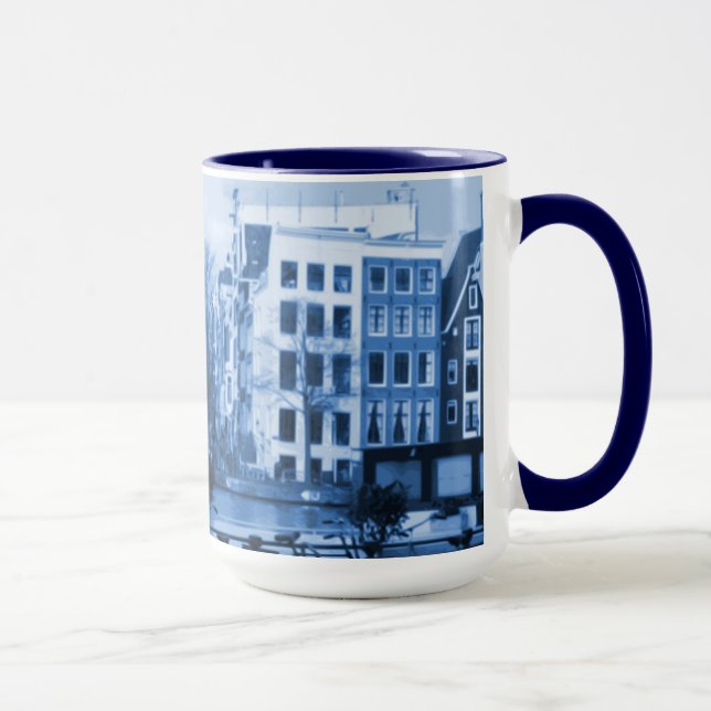 Amsterdam Holland Delft-Blue-Look Mug (Right)
