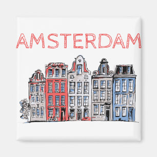 Amsterdam Holland Leaning Houses Magnet