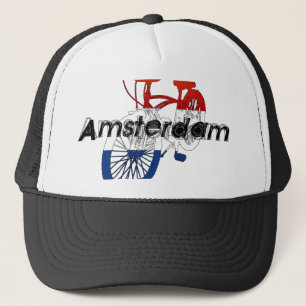 Amsterdam Holland Netherlands Cycling Trucker Hat