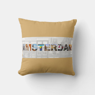 Amsterdam Holland Travel Canal Photos Throw Pillow