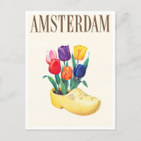 Amsterdam Holland voyage vintage Carte postale