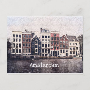 Amsterdam Houses Postcard