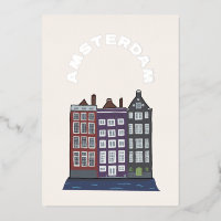 Amsterdam Iconic Architecture Art Illustration