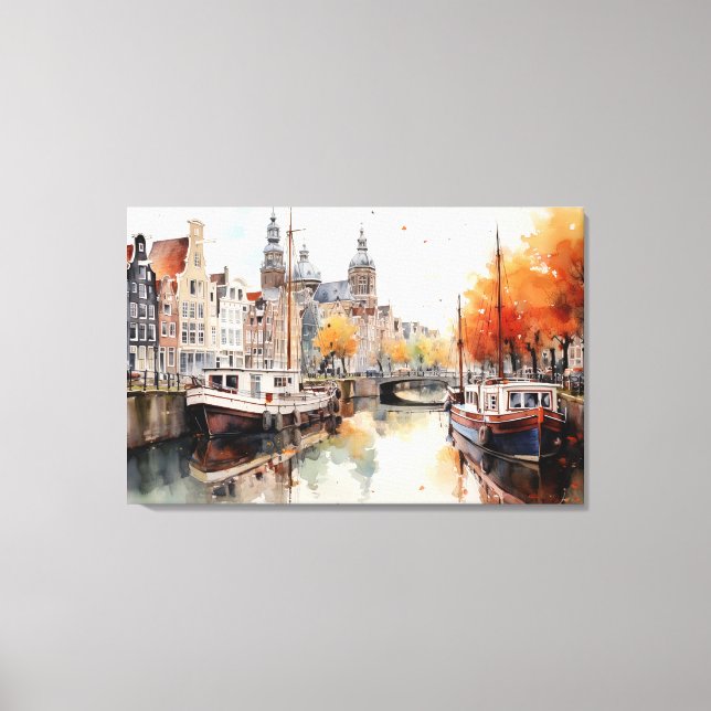 Amsterdam, Impression en toile étirée (Recto)
