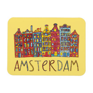 Amsterdam In Mosaic Magnet