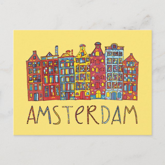 Amsterdam In Mosaic Postcard (Front)