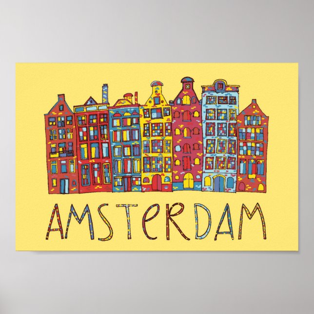 Amsterdam In Mosaic Poster (Front)