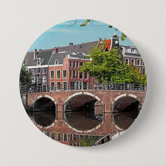 Amsterdam - Keizersgracht 3 Inch Round Button (Front)